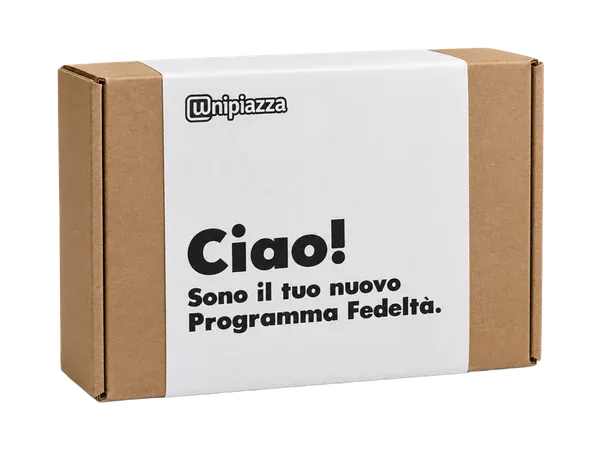 La confezione del Kit Fedeltà Unipiazza.