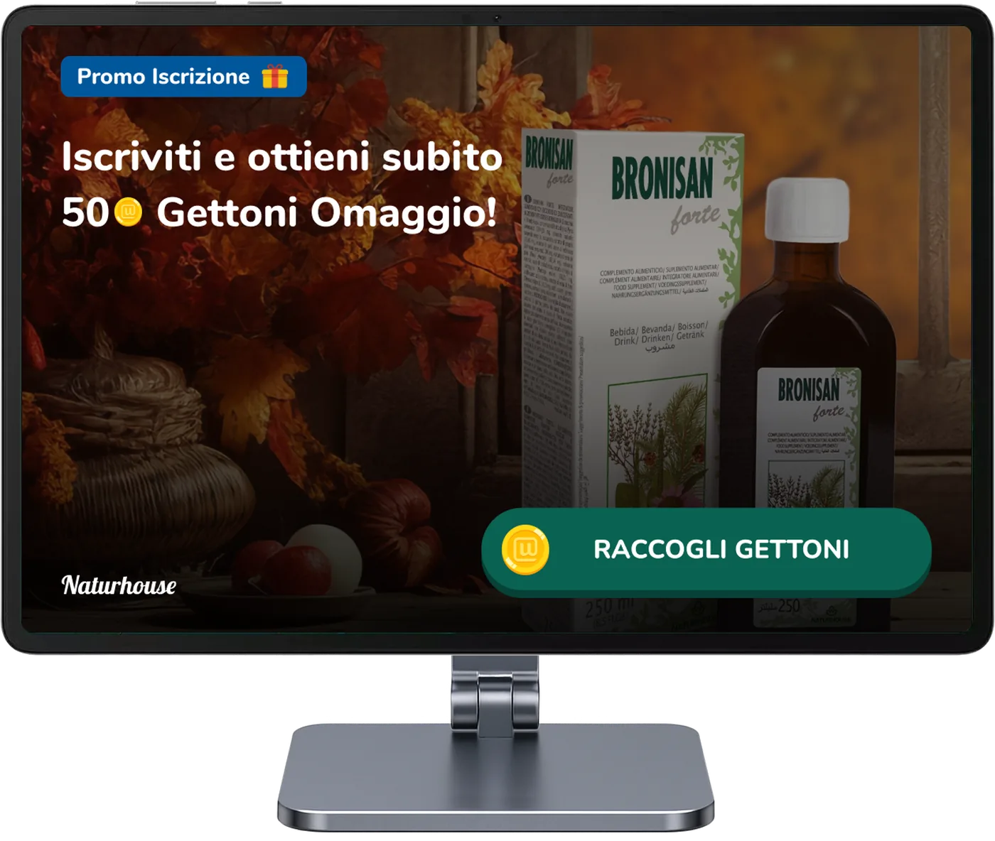 Il Chiosco Unipiazza con la copertina di NaturHouse: «Iscriviti e ottieni subito 50 Gettoni Omaggio!»