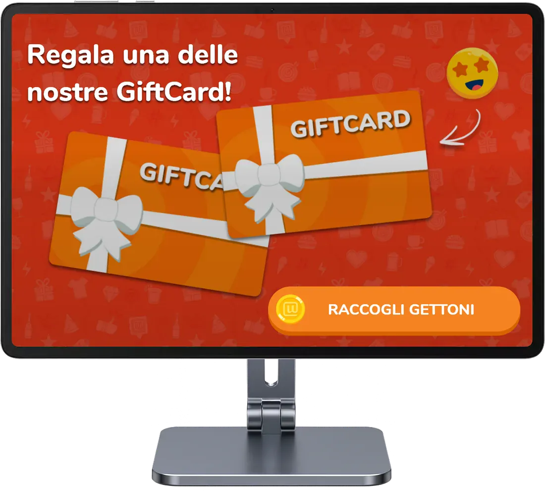 Copertina autentica delle Gift Card sul Chiosco Unipiazza